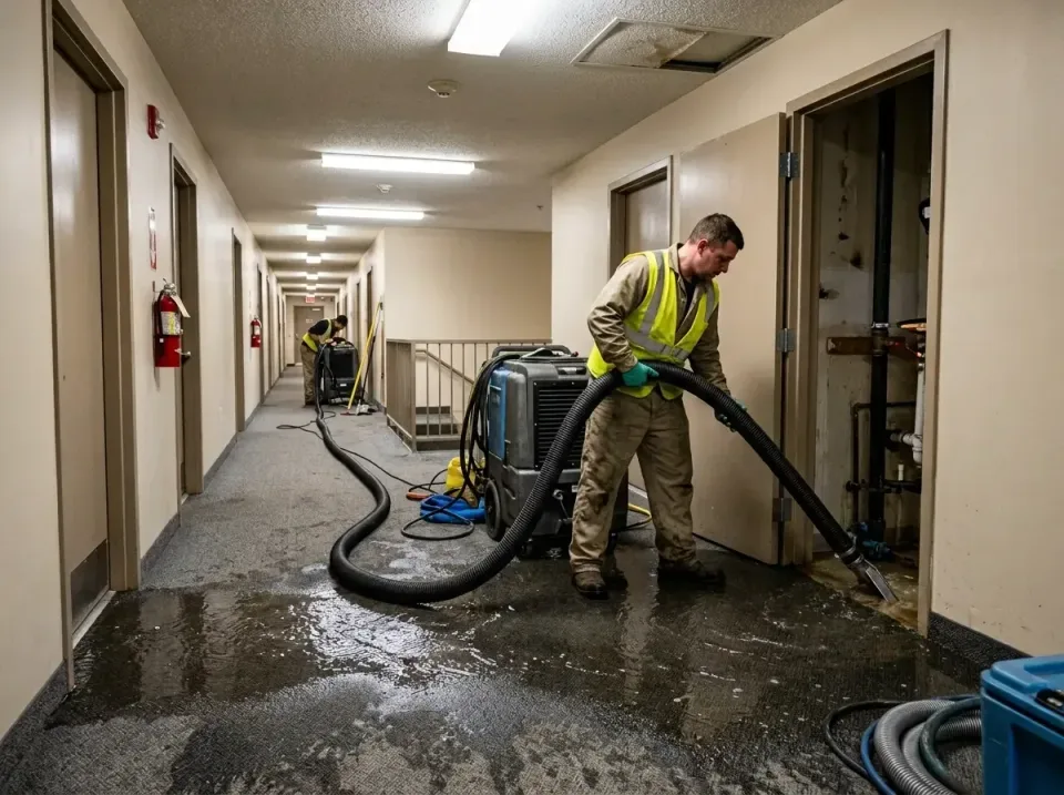 multi-unit-apartment-hallway-f-005 — frequently asked questions, Emergency Burst Pipe Water Extraction & Removal in Fern Par…